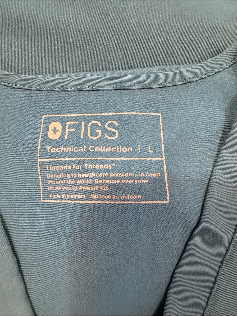FIGS Caribbean Blue Scrub Set - Women’s Large Catarina & Large RW Zamora - Picture 5 of 9